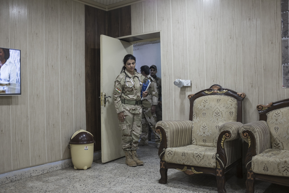 Jaira Pantajo a Brazilian Peshmerga volunteer in the Daquq front line, southern Kirkuk, May 15, 2016. (Photo: Kurdistan24/Alexandre Afonso)